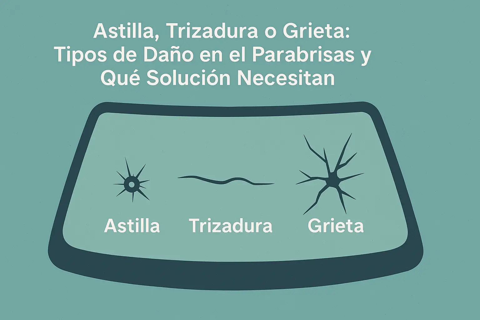 Astilla, Trizadura o Grieta Tipos de Daño en el Parabrisas y Qué Solución Necesitan